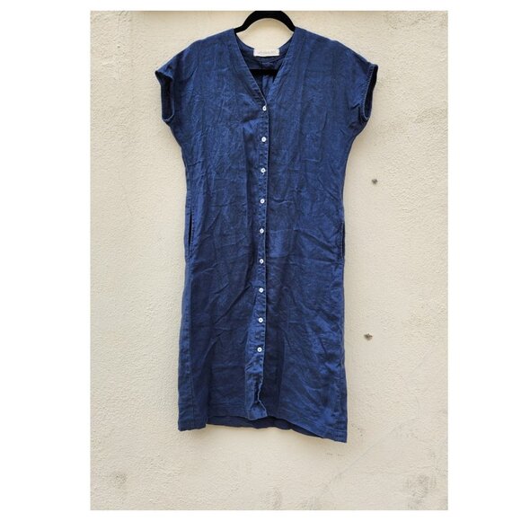 Two Days off Navy Linen Dress Kaneko - Picture 4 of 9